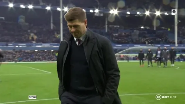 What Steven Gerrard did at full-time whistle after Aston Villa win at Everton - Bóng Đá