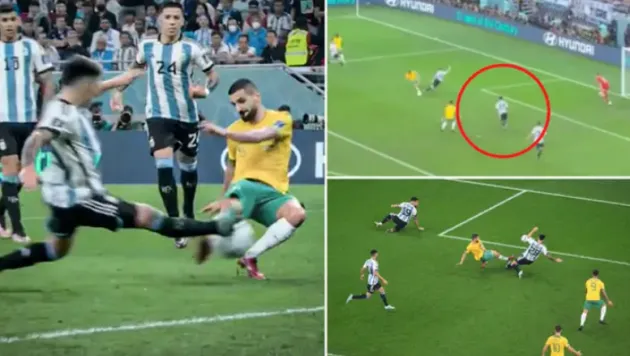 Lisandro Martinez denied stunning Australia goal with incredible last-ditch tackle - Bóng Đá