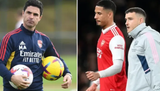 Mikel Arteta provides injury update on Arsenal defender William Saliba - Bóng Đá