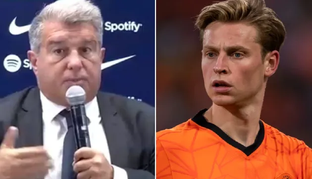 Joan Laporta sends blunt message to Man Utd over Frenkie de Jong transfer - Bóng Đá