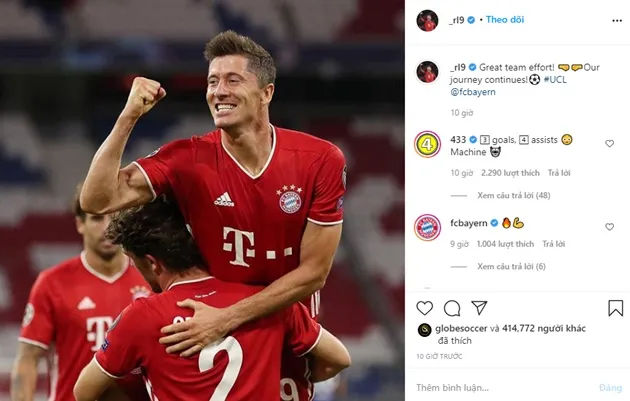 Động thái đầu tiên của Lewandowski sau khi khuất phục Chelsea - Bóng Đá