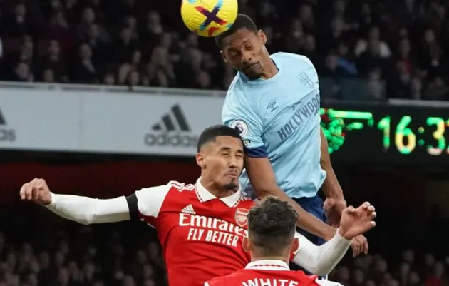 Arsenal ace William Saliba fails to win a single aerial duel in Premier League recordd - Bóng Đá