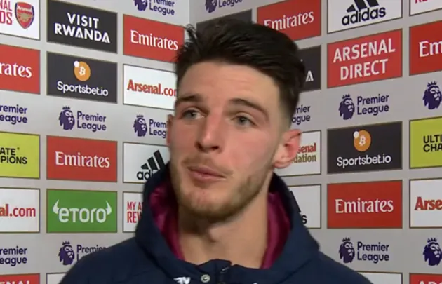 Declan Rice rates Arsenal title chances after West Ham defeat against Premier League leaders - Bóng Đá