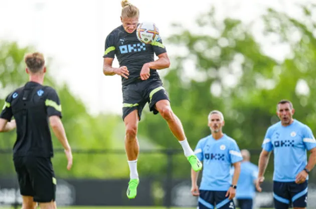 Erling Haaland trains with Man City team-mates  - Bóng Đá