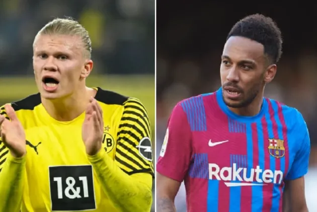 Pierre-Emerick Aubameyang open to Barcelona signing Erling Haaland - Bóng Đá