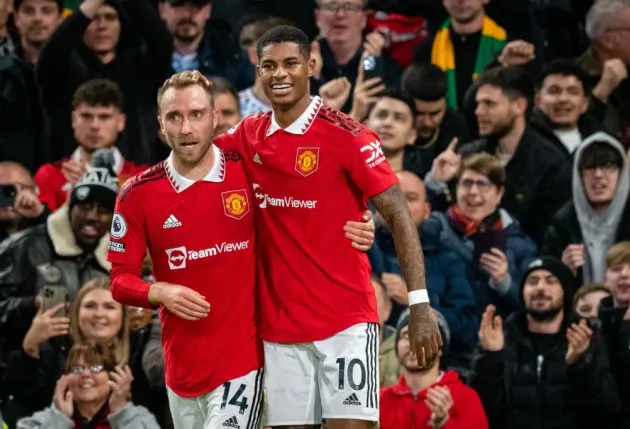 Marcus Rashford sends classy message to Man Utd team-mate Christian Eriksen - Bóng Đá