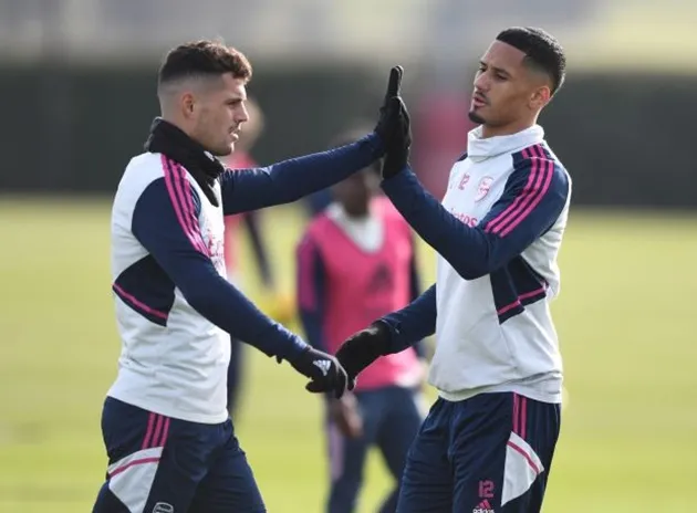 Xhaka, Saka and Zinchenko are put through paces in training - Bóng Đá