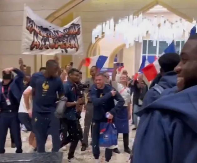 Inside France’s wild dressing room and hotel celebrations after reaching World Cup final - Bóng Đá