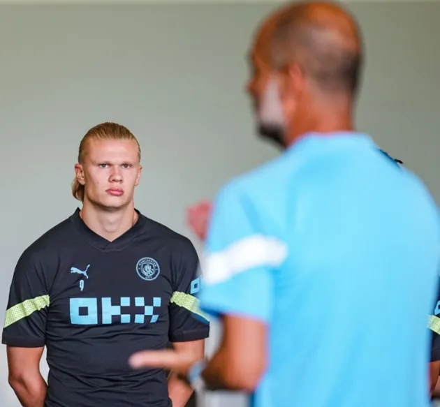 Erling Haaland trains with Man City team-mates  - Bóng Đá