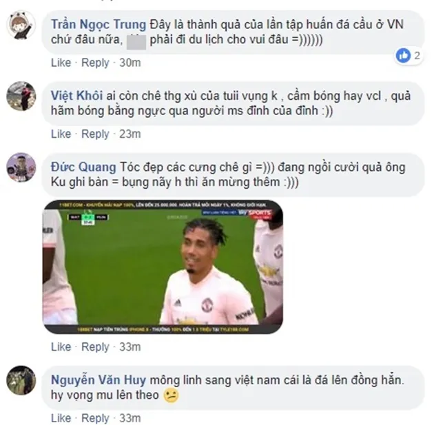 CĐV M.U cùng nói 1 điều khi Smalling ghi bàn - Bóng Đá