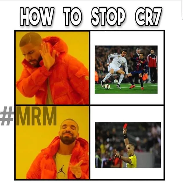 Cười ra nước mắt với loạt ảnh chế Ronaldo nhận thẻ đỏ - Bóng Đá