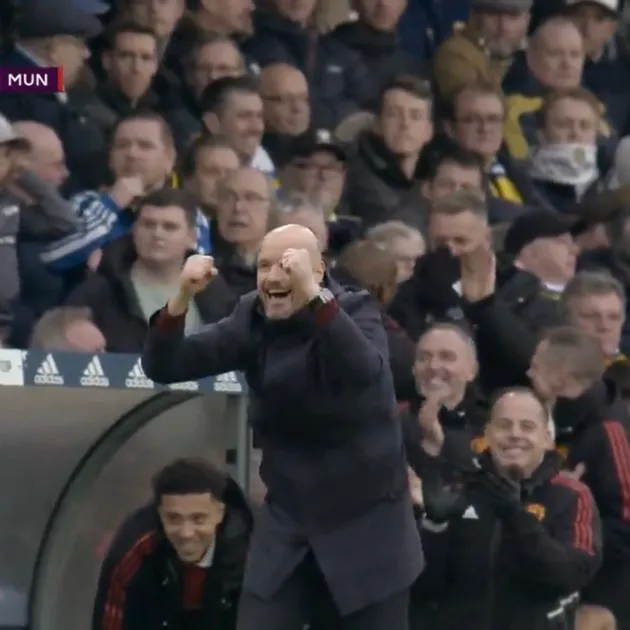 Erik ten Hag reaction to Alejandro Garnacho's goal spotted as Man Utd beat Leeds - Bóng Đá