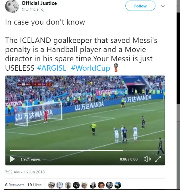 Cộng đồng mạng dìm Messi, tâng bốc thủ môn Iceland - Bóng Đá