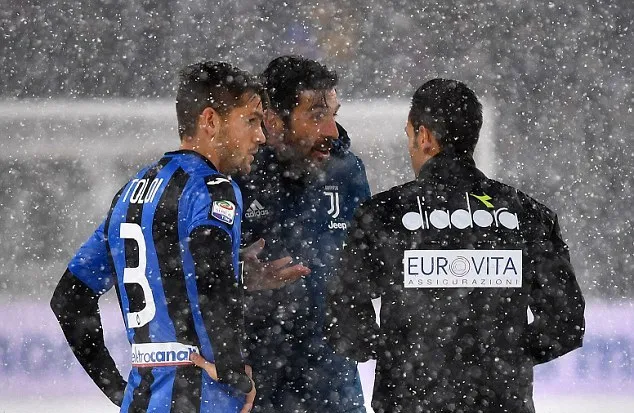 Tuyết rơi dày, trận Juventus - Atalanta tạm hoãn - Bóng Đá