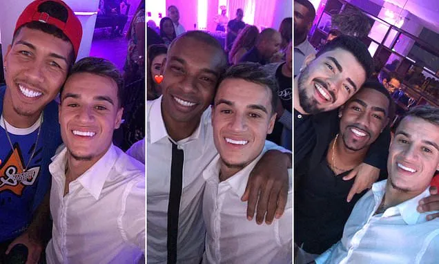 Roberto Firmino, Gabriel Jesus and Philippe Coutinho are joined by Brazil team-mates as they celebrate Copa America success in Rio de Janeiro - Bóng Đá