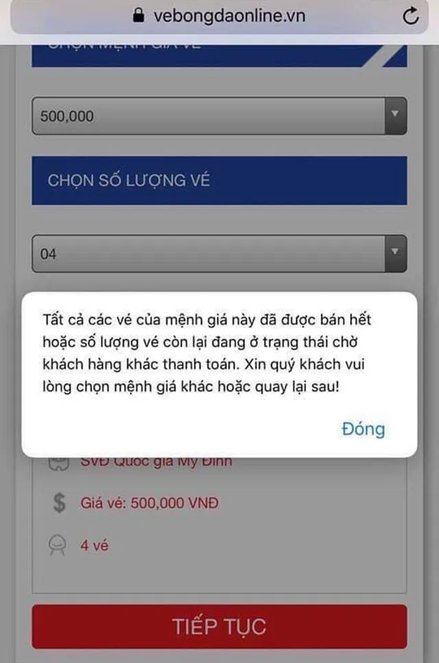 20.000 vé xem bán kết lượt về bán hết trong 10 phút? - Bóng Đá