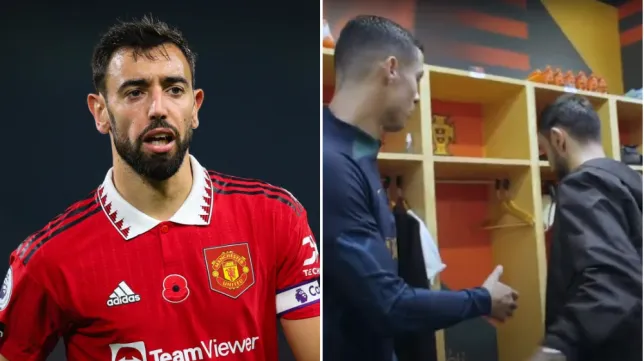 Bruno Fernandes downplays tense handshake with Manchester United team-mate Cristiano Ronaldo - Bóng Đá