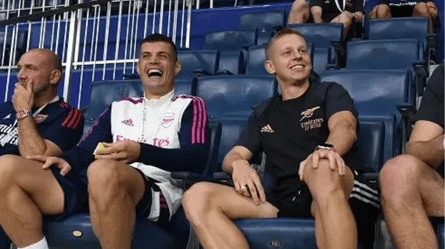 Granit Xhaka trolls former Arsenal team-mate Oleksandr Zinchenko - Bóng Đá