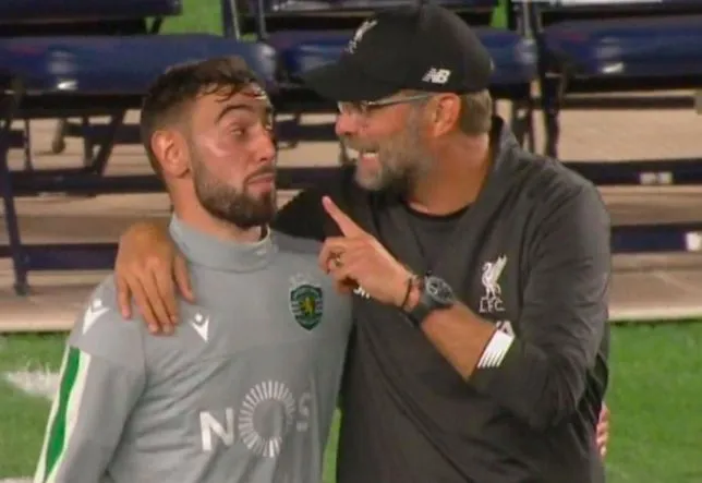 What Jurgen Klopp told Manchester United transfer target Bruno Fernandes after Liverpool friendly - Bóng Đá