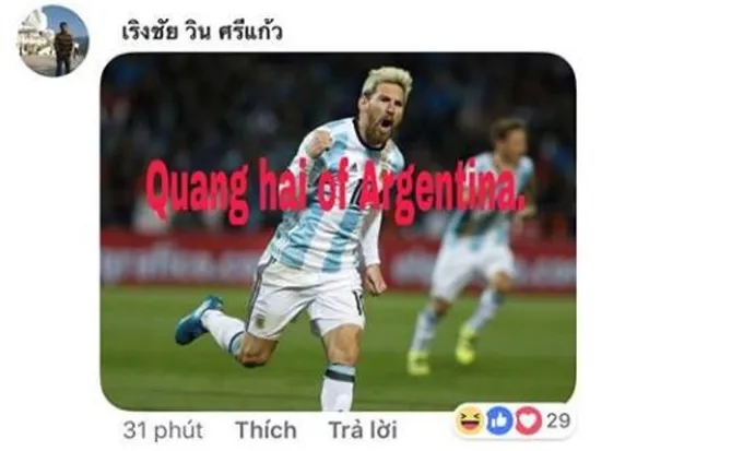 Choáng! Fan Thái Lan tìm ra Quang Hải của Argentina, Pháp, Nhật, Hàn,... - Bóng Đá