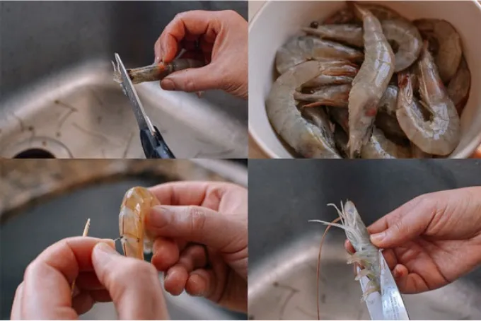 Sơ chế tôm