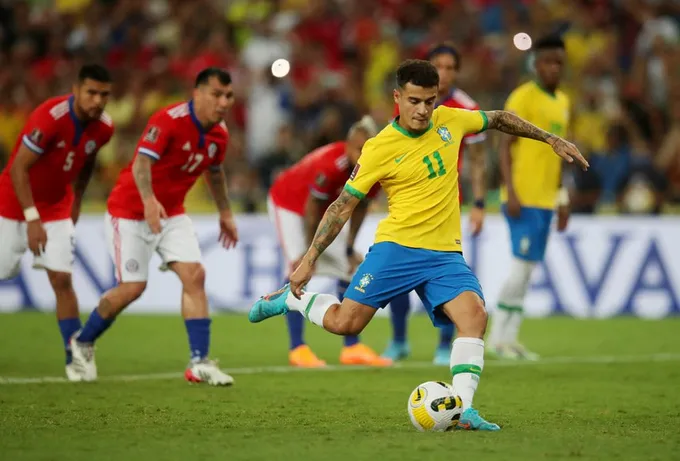 Coutinho ghi bàn giúp Brazil thắng Chile 4-0 - Bóng Đá