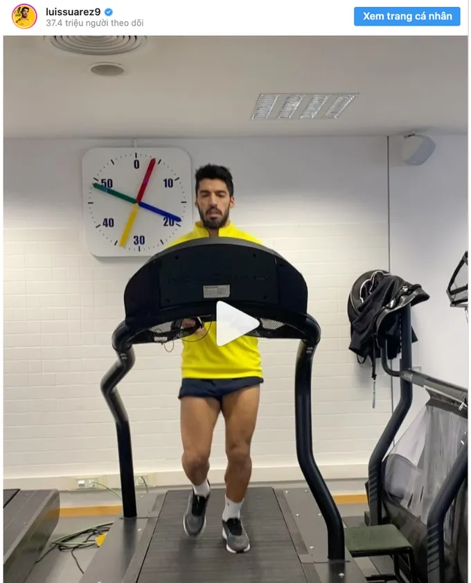 Luis Suarez hits the treadmill as he continues recovery from knee surgery - Bóng Đá