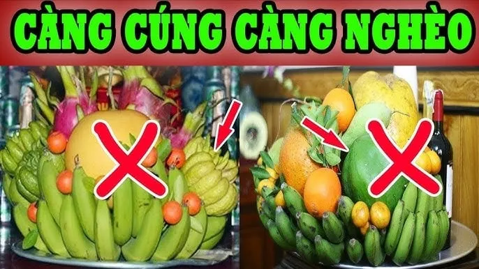 Lưu ý khi chọn hoa quả thắp hương