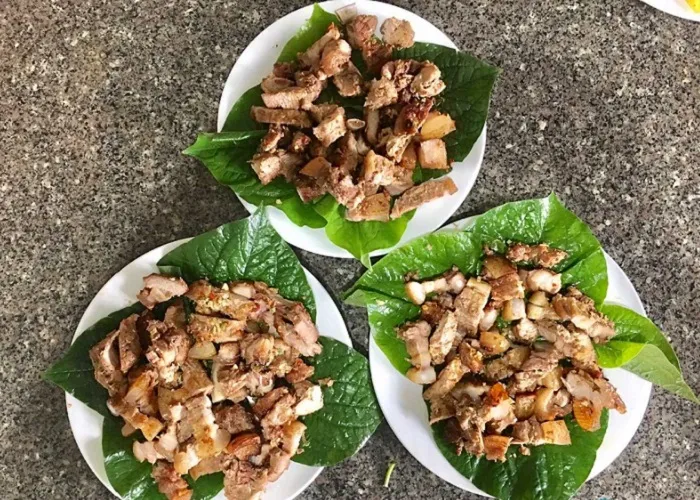Hương vị từ thịt trâu cuốn lá trơng sẽ rất thích hợp để