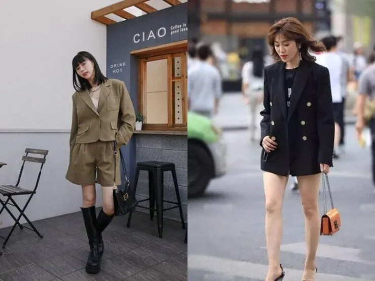 Kết hợp blazer với quần shorts là lựa chọn hàng đầu cho phong cách đa năng, tạo nên một vẻ ngoài ấn tượng. 