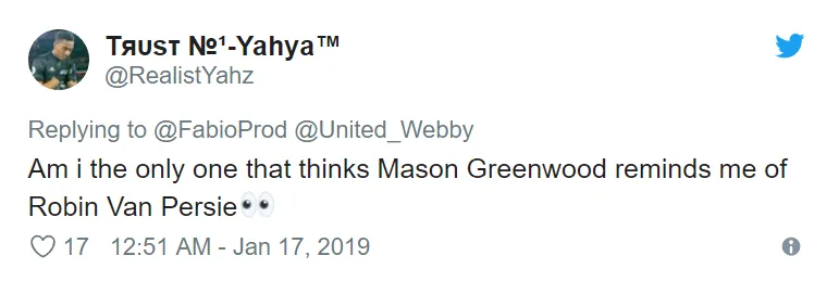 Manchester United fans think Mason Greenwood is the new Robin van Persie - Bóng Đá