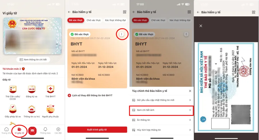 Cách xuất trình thẻ bảo hiểm y tế trên ứng dụng VNeID.