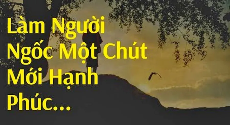 Người ngốc nghếch một chút, biết cũng được mà không biết cũng chẳng sao đó mới là hạnh phúc