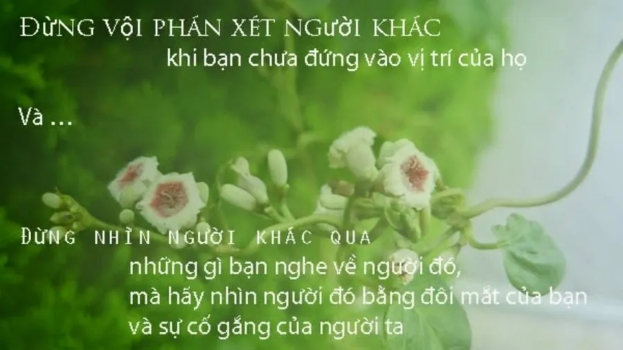 “Trước khi nói người khác phải biết nhìn lại chính mình”