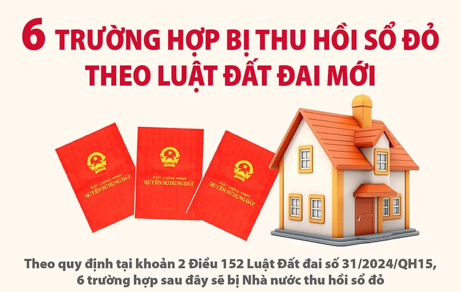 Trường hợp nào bị thu hồi sổ đỏ năm 2025