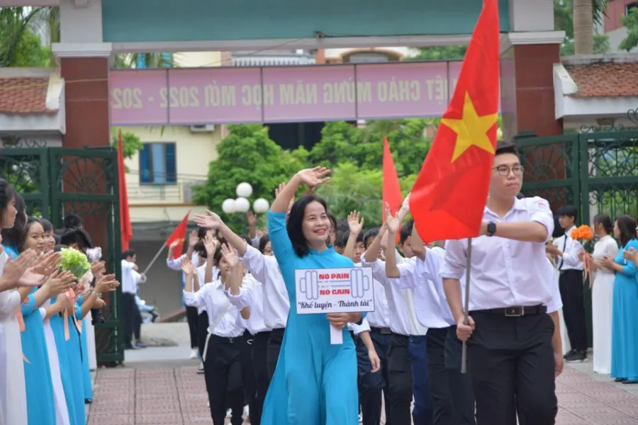Trường THPT Đan Phượng, huyện Đan Phượng. Ảnh: Phạm Hùng