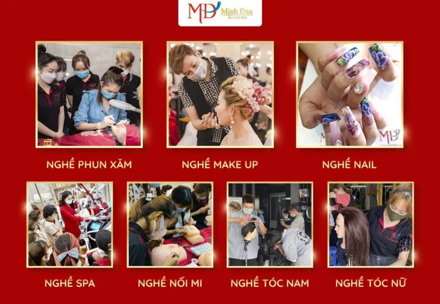 Minh Đan Academy đào tạo đa dạng ngành nghề trong lĩnh vực làm đẹp