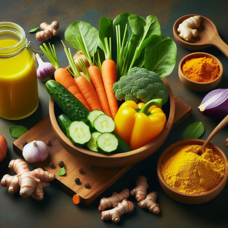 Nhờ vào khả năng kháng khuẩn mạnh mẽ, bột nghệ có thể được sử dụng như một phương pháp hiệu quả để loại bỏ vi khuẩn và thuốc trừ sâu trên rau củ